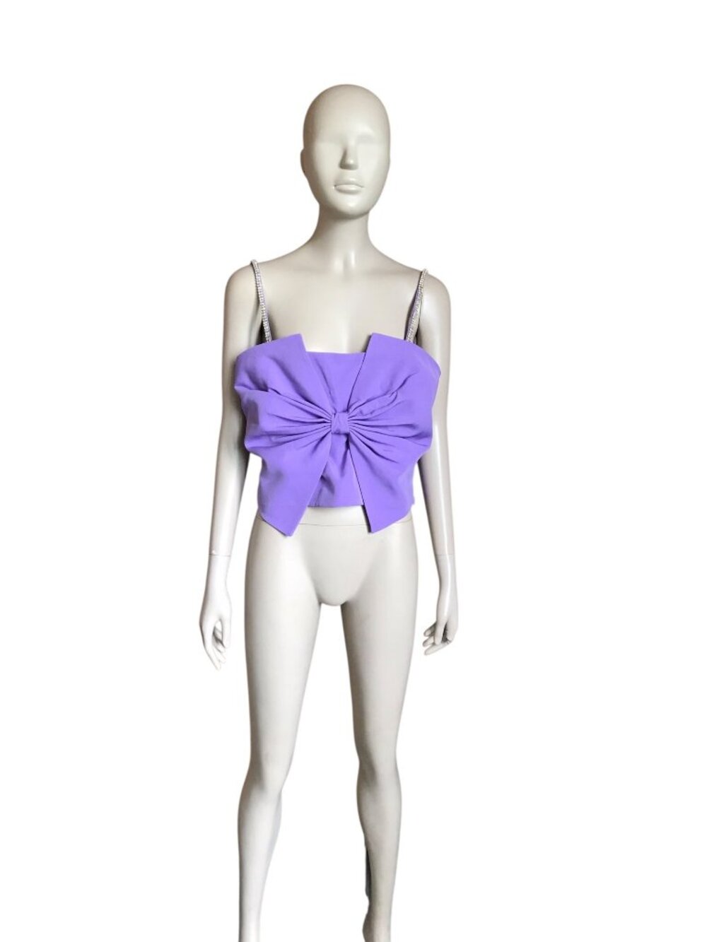 NWT Bagatelle Purple Rhinestone Bow Crop Top